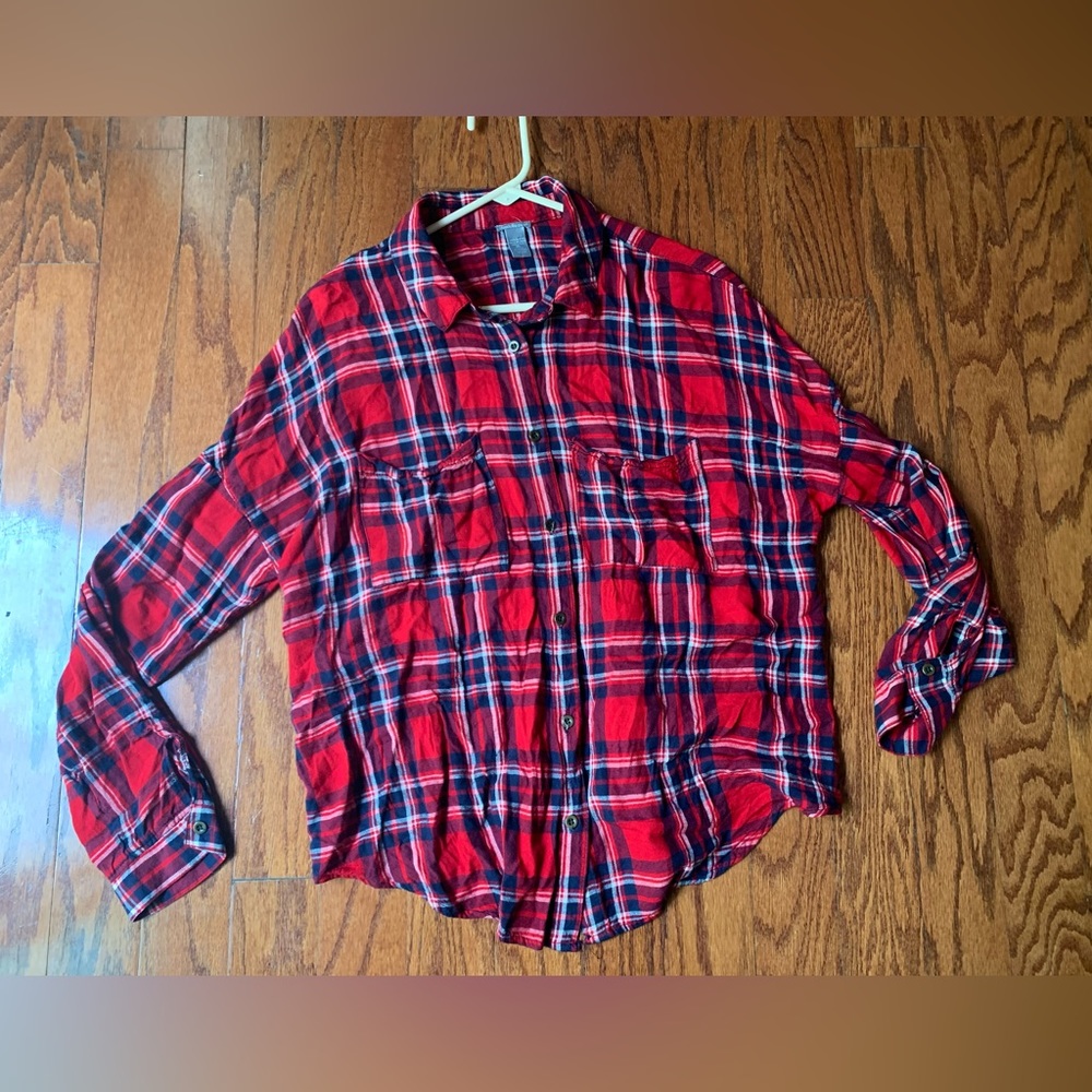 Charlotte Russe Check Women’s Shirt Size XL